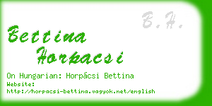 bettina horpacsi business card