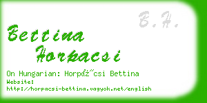 bettina horpacsi business card